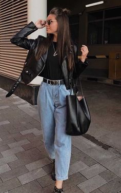 Inspired Outfits, 가을 패션, Mode Inspiration, Winter Fashion Outfits, Black Jacket