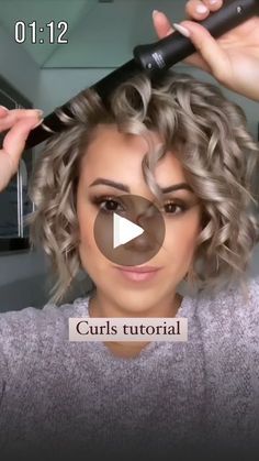 ** short hair round face, short hairstyles for men, . Curls In Short Hair Bobs, Waver Hair Styles Short, Short Hairstyle Curls, How To Use A Curling Wand On Short Hair, Hollywood Curls Short Hair Tutorial, Tiny Curls Short Hair, Pencil Curls Short Hair, Short Party Hair, Short Hair Volume Hairstyles