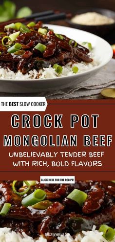 the best slow cooker crock pot mongolian beef with rich, bold flavors