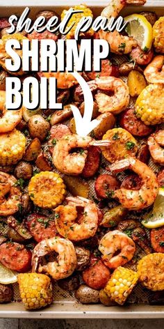 sheet pan shrimp boil with corn on the cob