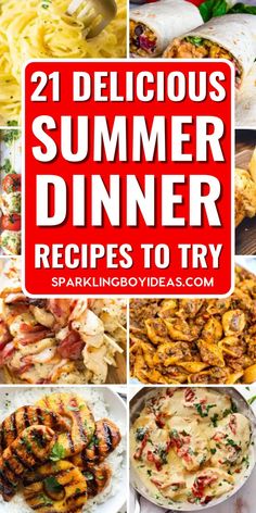 Looking for delicious and easy summer dinner recipes? We've got you covered! From grilled recipes to fresh seafood recipes, chicken recipes to BBQ recipes, these summer recipes are perfect for weeknight dinners or backyard BBQ parties. Try our healthy summer salads, delicious summer desserts like summer cakes, and summer cupcakes, and refreshing summer drinks like summer cocktails and summer lemonades to cool you off on hot summer nights. Get ready to try these delicious summer dinner ideas! Light Summer Dinner Recipes, Refreshing Summer Dinners, Easy Summer Dinner Recipes, Easy Summer Dinner, Summer Dinner Recipes, Fresh Seafood Recipes