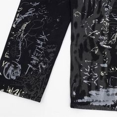 Black StreetTag Jeans – h0neybear Black Jeans Y2k, Urban Culture, Y2k Men, Print Jeans, Dare To Be Different, Jeans Y2k, Graffiti Prints, Printed Jeans, Urban Style