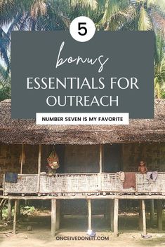 a house with the words 13 essentials for a ywam outreach