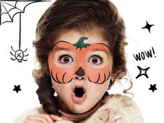 Face painting for halloween Carnaval Kids, Face Painting Halloween Kids, Pumpkin Face Paint, Bricolage Halloween, Face Paint Kit