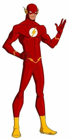 the flash standing with his hands out