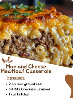 macaroni and cheese meatloaf casserole recipe