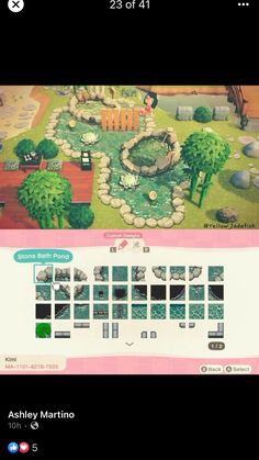 an image of a game with animals and plants on it's screen, as well as the map