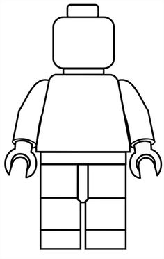 the outline of a lego man's face with hands and feet on his chest