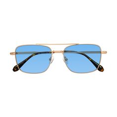 These glasses offer an iconic, modified aviator design, with their double bridge and metal frames, embodying a sense of timeless appeal. Fitted with comfortable nose pads, they promise not only a distinguished look but also a secure fit. The glasses manifest a unique fusion of the past and present. Grandpa Style, Square Glasses, Metal Frames, Tinted Sunglasses, Medium Blue, Metal Frame, Lenses, Bridge, Sense