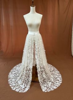 Bridal Lace Overskirt,bridal Removable Skirt,wedding Detachable Train,bridal Skirt With Flower,,3d Flower Bridal Tail, Skirt With Leaves - Etsy Removable Bridal Skirt, Attachable Wedding Skirt, Overskirt Wedding Dress Removable, Bridal Overskirt, Lace Overskirt, Removable Skirt, Bridal Skirt, Flower 3d, Bridal Skirts