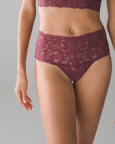 A wide lace waistband, featuring our updated signature lace design, with a higher rise puts a retro spin on our classic Embraceable thong. Comfortable style with Soma Intimates. Details Wide floral lace waistband with V-front and back. Lace is soft, breathable and lays flat against skin. Minimal back coverage, for no show under clothing. Waist lace: 92% nylon, 8% spandex; Body: 100% nylon; Gusset: 100% cotton. Machine wash. Imported. Soma Intimates, The Vanishing, Swim Skirt, Under Dress, Swim Fashion, Nursing Bra, One Piece Suit, Support Bras, Swim Dress