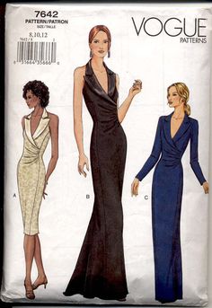 a woman's dress and jacket sewing pattern, with one shoulder cut out to the side