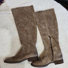 Brand New - Never Worn Still Has Price Tag On Sole Slip Into A Sleek Over-The-Knee Boot Crafted From Lightly Distressed Suede And Enhanced With A Comfy, Cushioned Footbed And A Flexible Rubber Sole. 19" Shaft Cushioned Footbed Leather Upper/Textile Lining/Rubber Sole Imported Color: Taupe Distressed Over The Knee Leather Boots, Knee Leather Boots, Knee Boot, Born Shoes, Price Tag, Over The Knee Boots, Over The Knee, Shoe Brands, The Knee