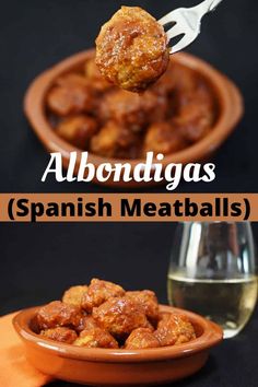 two pictures showing different types of meatballs