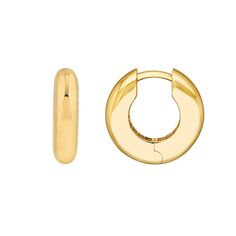 Elegant 14K Yellow Gold Polished Round Hoop Earrings with Hinged Clasp - Gift, Birthday, Anniversary, Wife, Mother, Girlfriend | Dainty Hoop Earrings, Versatile Earrings | 2.74GR Metal Weight Enhance your jewelry collection with these timeless 14K Yellow Gold Polished Round Hoop Earrings. These classic earrings are crafted from high-quality 14K yellow gold, featuring a polished finish that adds a sophisticated shine to any outfit. Designed with a secure hinged clasp, they ensure easy wear and a comfortable fit. With an average weight of 2.74 grams, these earrings are lightweight yet durable, making them perfect for daily wear or special occasions. Their versatile design makes them a must-have accessory that complements both casual and formal looks. * Classic Design: Features a polished rou Hallmarked Hoop Huggie Earrings For Anniversary, Single Hoop Earring For Anniversary, Dainty Hoop Earrings, Ear Stack, Classic Earrings, Alternative Engagement Rings, Womens Wedding Bands, Gold Polish, Classic Ring