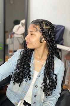 Chunky, curly and cool, Coi Leray braids are the new go-to, protective style. They’re a play on the classic knotless braids style, but they’re chunky in size, have curly ends, and can come in different lengths. Inspired by rapper Coi Leray, this braided style is taking the Internet by storm with Black women adding their own spin to the look. Check out all the inspo at Unruly.com #CoiLerayBraids #ProtectiveStyleGoals #BlackHairJourney #SummerStyleBeauty #SummerProtectiveStyles Coi Leray Braids With Beads, Future Hairstyles, Passion Twists