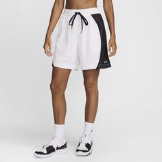 Made with sweat-wicking fabric, these lined shorts are loose and breathable to help you stay cool and comfortable all day. An updated drawcord can be tied inside or outside for comfort and style. Cold Hands, Shorts White, Womens Basketball, Basketball Shorts, Stay Cool, Nike Dri Fit, Dri Fit, Gender Female, White Shorts