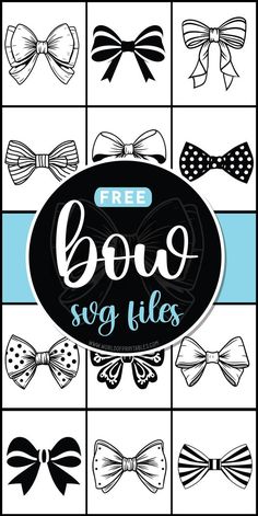 the free bow svg files are available for all kinds of bows, and you can use them to make your own designs