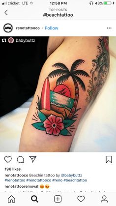 a person with a tattoo on their arm