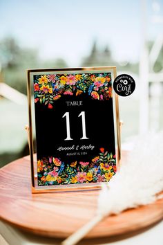 Table Number Sign, Wedding Gift Baskets, Table Number Cards, Floral Party, Number Sign, Mexican Wedding, Number Cards, Table Number, Mexican Art