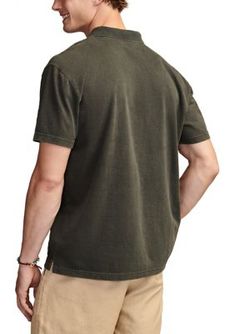 This oversized polo shirt from Lucky Brand is the perfect piece for everyday wear. | Lucky Brand Men's Jersey Short Sleeve Polo Shirt, Black, Large Casual Solid Polo Collar Tops, Casual Collared Polo Shirt For Streetwear, Casual Solid Color Polo Collar Top, Casual Polo Collar Shirt For Streetwear, Casual Cotton Polo Shirt, Casual Crew Neck Polo Shirt For Streetwear, Casual Collared T-shirt With Relaxed Fit, Casual Polo Collar T-shirt With Relaxed Fit, Relaxed Fit Casual Polo Shirt