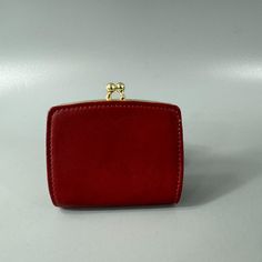 Exquisite Vintage Coach Red All-Leather Kisslock Coin Purse Gold-Tone Hardware Red Leather Top Kisslock Closure Red Leather Lining (Very Clean) Dimensions: Approx. 3.5'' W X 2.75'' H X 1'' D It Is In Very Good Pre-Owned Condition With Minimal Wear. Please See All The Pictures For Details Ask Any Questions Before Purchasing. Red Leather Top, Vintage Coach, Leather Top, Red Gold, Coach Bags, Red Leather, Wallets, Coin Purse, Gold Tones