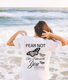 🌿 Comfort Colors T-Shirt - soft, durable, and perfect for everyday wear. 💫 Design: Inspired by Isaiah 41:10, this Christian t-shirt features a beautiful butterfly design with the encouraging message, "Fear Not, for I am with you." 🌸 Details: *Material: 100% ring-spun cotton for ultimate comfort. *Available in multiple colors. *Sizes: S-XXL Wear your faith boldly and comfortably with this statement tee! Perfect for gifting or personal use, this Comfort Colors shirt is a reminder of God's presence and strength. Scripture Shirt, God's Presence, Christian T Shirt, Comfort Colors Shirt, Statement Tees, Christmas 2024, Butterfly Design, Beautiful Butterflies, Tshirt Colors