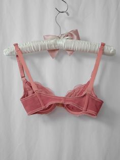 Lovely rouge pink. Lightly padded. Underwire. Adjustable straps with single front clasp closure. SIZE NOTES Tag reads size 32B. Seems to fit more like a 32A. Seen on 5’2, 34” bust, 28.5” waist, 41” hip CONDITION Excellent vintage condition, no major flaws to note. Feminine Pink Bra With Adjustable Straps, Pink Underwire Bra With Straps, Pink Padded Underwire Bra, Fitted Pink Bra With Adjustable Straps, Mtv Cribs, Pink Bra, Victorian Era, Pink Aesthetic, Things To Buy