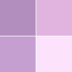 four different shades of purple and white