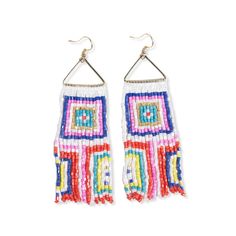 PRICES MAY VARY. Every day is a party if you accessorize accordingly. Bring a bit of sparkle + shine to your wardrobe with these neon and white shimmery statement earrings. Dare to go boldly into your day and let your accessories do the talking. Fringe Frenzy: Shake up your style with the 4-inch fringe on the Brooke Earrings. Each movement sends a cascade of neon squares dancing, creating a mesmerizing spectacle that's sure to turn heads. Neon Glow in White: Embrace the neon trend in a fresh, cr Festival Beaded Chain Earrings, Bohemian Multicolor Beaded Chain Earrings, White Tiny Beads Earrings For Festivals, Multicolor Beaded Chain Earrings For Festival, Bohemian White Beaded Earrings With Chain, Bohemian Beaded Chain Earrings For Summer, Bohemian White Beaded Chain Earrings, Bohemian Style Beaded Chain Earrings For Summer, Beaded Chain Dangle Earrings For Beach