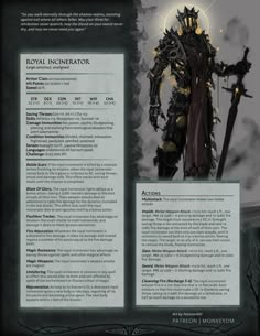 Dnd Bosses, Dnd Stat Blocks, Homebrew Monsters, Guerriero Samurai, Dnd Creatures, Dragons 5e