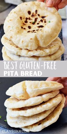 the best gluten - free pita bread recipe is made with only three ingredients