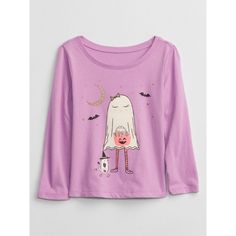 Soft Knit. Crewneck. Long Sleeves. Gap Cotton Top With Cartoon Print, Playful T-shirt For Fall Playtime, Playful T-shirt For Playtime In Fall, Casual Cartoon Print Tops By Gap, Pink Fall Playwear Top, Casual Gap Tops With Cartoon Print, Cute Gap Crew Neck Top, Playful Fall Tops For Playwear, Playful Gap Tops For Playtime