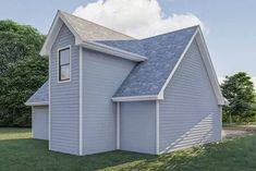 an artist's rendering of a two - story garage