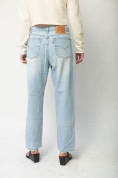 Everyone loves a good pair of vintage Levi's. 100% Cotton Zipper fly Made in the USA Classic Levi's Denim Pants, Retro Levi's Rigid Denim Jeans, Vintage Levi Pants, Relaxed Vintage Levis, Levis 560, Levi's Vintage Medium Wash Outerwear, Maria Black, Denim Outerwear, Knitwear Dress