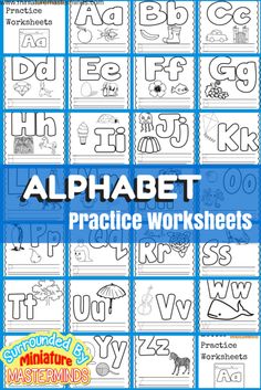 the alphabet practice worksheets for children