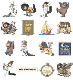 an image of various stickers with animals on them