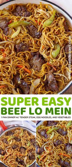 this super easy beef lo mein recipe is the perfect meal for busy nights