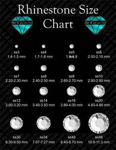 an image of the size chart for ringstone size chart with different sizes and colors