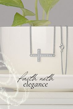 This Sterling Silver Sideways Cross Necklace is a fashionable jewelry accessory for those that want to display their faith with elegance and style. Sideways Cross Necklace, Crescent Moon Necklace Silver, Infinity Necklace Silver, Star Necklace Silver, Sterling Silver Cross Necklace