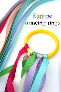 Simple instructions on how to make dancing ribbon rings. Your kids will love running and playing with these rainbow streamers. Great for imaginative play. Homemade Christmas Presents, Homemade Birthday Gifts, Diy Christmas Gifts For Kids, Diy Gifts To Make, Christmas Presents For Kids, Diy Christmas Presents, Kids Homemade, Homemade Toys, Montessori Baby