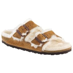 Arizona Suede Leather Fuzzy Birkenstocks, Two Strap Sandals, Birkenstock Women, Birkenstock Sandals, Waterproof Shoes, Birkenstock Arizona, Birkenstock Shoes, Comfortable Sandals, Brown Sandals