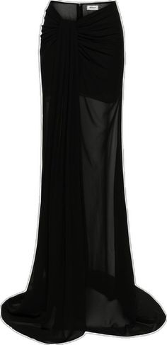 Chic Ruched Maxi Skirt For Evening, Pre-draped Asymmetrical Skirt For Evening, Formal Ruched Long Draped Skirt, Formal Long Ruched Draped Skirt, Formal Long Draped Ruched Skirt, Ruched Draped Long Skirt For Formal Occasions, Elegant Black Chiffon Maxi Skirt, Chic Black Draped Maxi Skirt, Elegant Sheer Maxi Skirt For Party