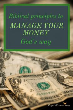 money with the words biblical priemplates to manage your money god's way