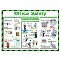 an office safety poster with instructions on how to use it