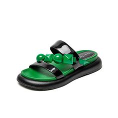 Pvc Sandals With Round Toe For Summer, Trendy Slip-on Polyurethane Sandals, Trendy Polyurethane Slip-on Sandals, Non-slip Synthetic Slide Jelly Sandals, Green Leather Flip Flops With Round Toe, Casual Flat Heel Polyurethane Sandals, Non-slip Flat Heel Synthetic Jelly Sandals, Summer Sandals With Cushioned Footbed In Polyurethane, Trendy Non-slip Synthetic Jelly Sandals