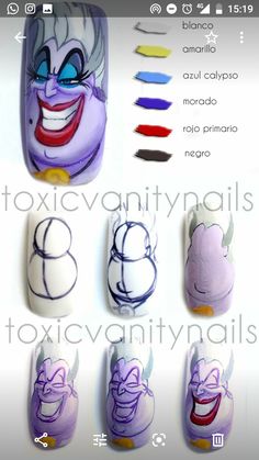 Step By Step Disney Nail Art, Disney Nails Tutorial, Easter Nails Design, Easter Nails Design Spring, Easy Nail Designs For Beginners, Nail Designs For Beginners, Nails Design Spring