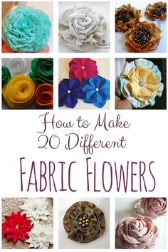 how to make 30 different fabric flowers