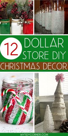 twelve dollar store diy christmas decorations