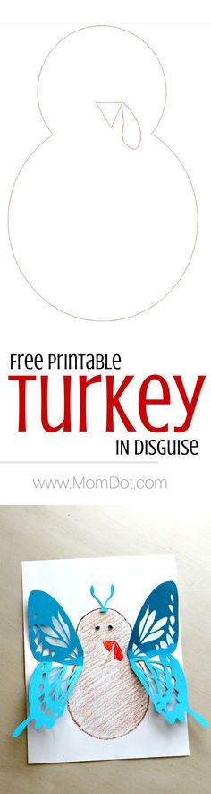 an easy turkey craft for kids with free printable template and instructions on how to make it